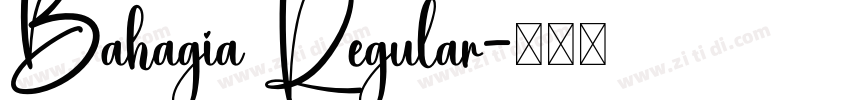 Bahagia Regular字体转换